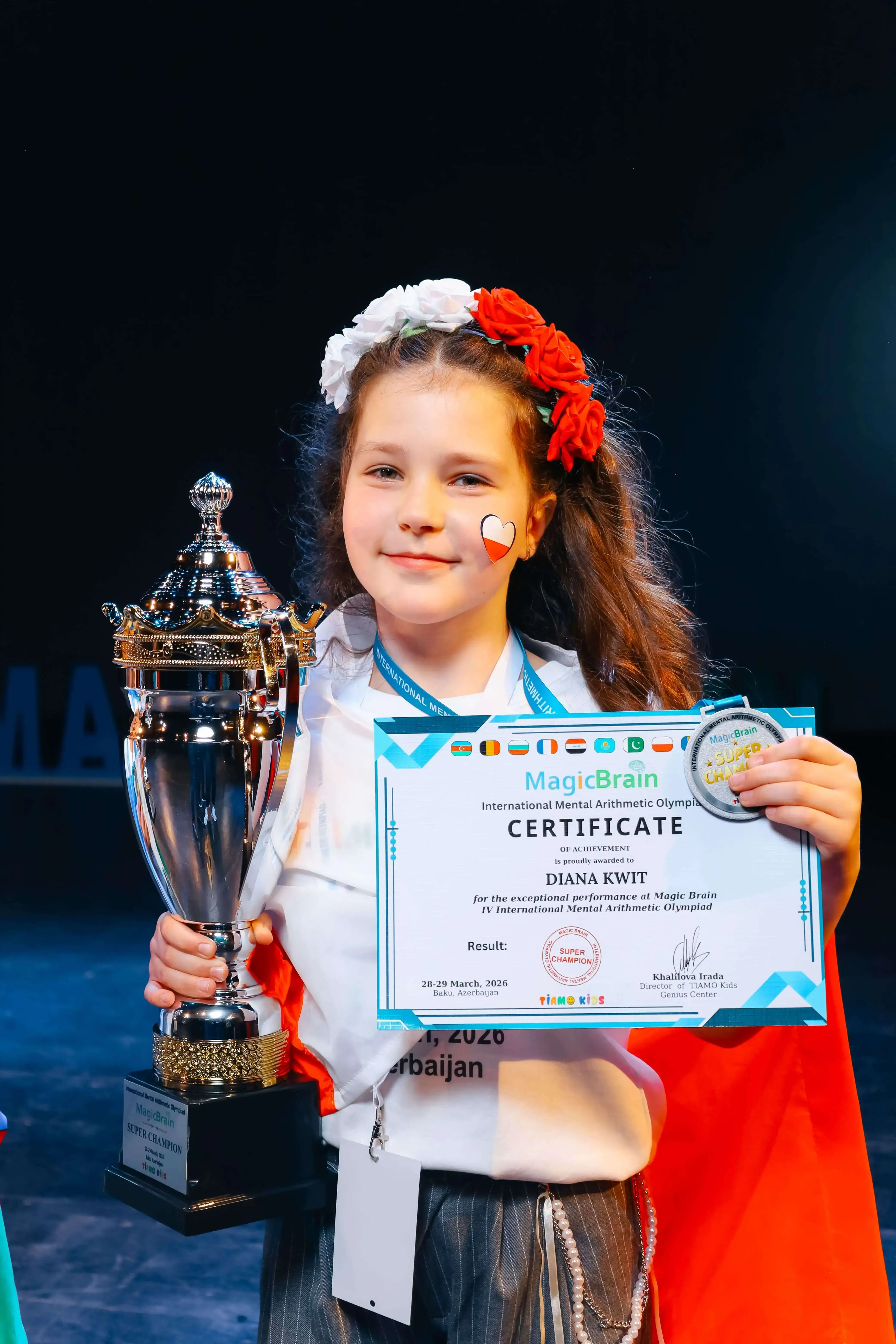 Diana Kwit — Super Champion, Magic Brain International Mental Arithmetic Olympiad, Baku 2026